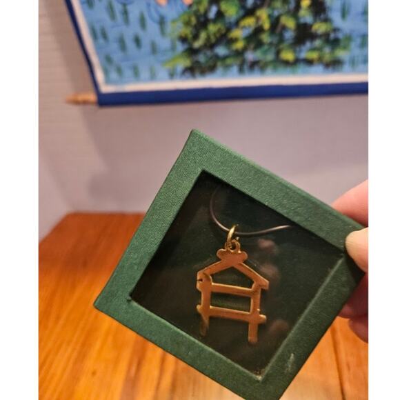 Cambodian Art Oil on Canvas Dowels Tabitha Family Savings Program & NecklaceVTG - Picture 9 of 10